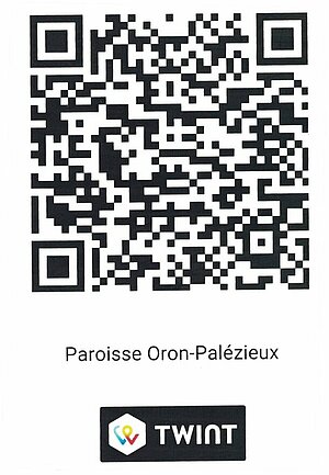 Code QR pour aider la paroisse en payant par TWINT