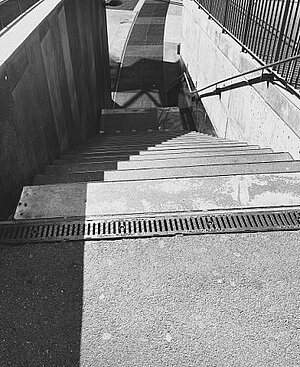 Escaliers menant à la Place de l'Europe à Lausanne