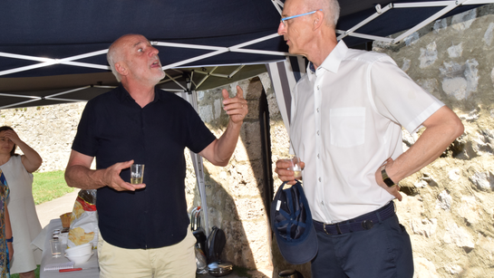 Le ministre de coordination Frédéric Keller avec Olivier Sandoz