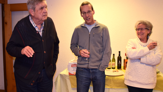 Le trésorier villeneuvois en discussion avec le ministre d'Aigle et une conseillère d'Ormonts-Leysin